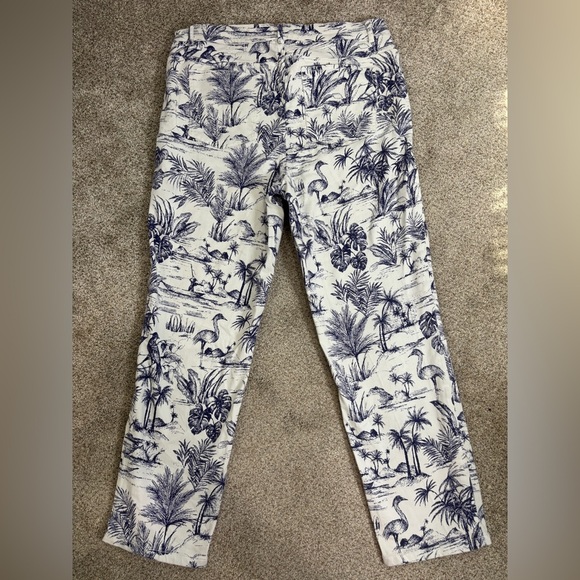 J. McLaughlin Alma Pant in Heron Tolie, Size 10 Summer Resort Vacation Preppy - Picture 1 of 11